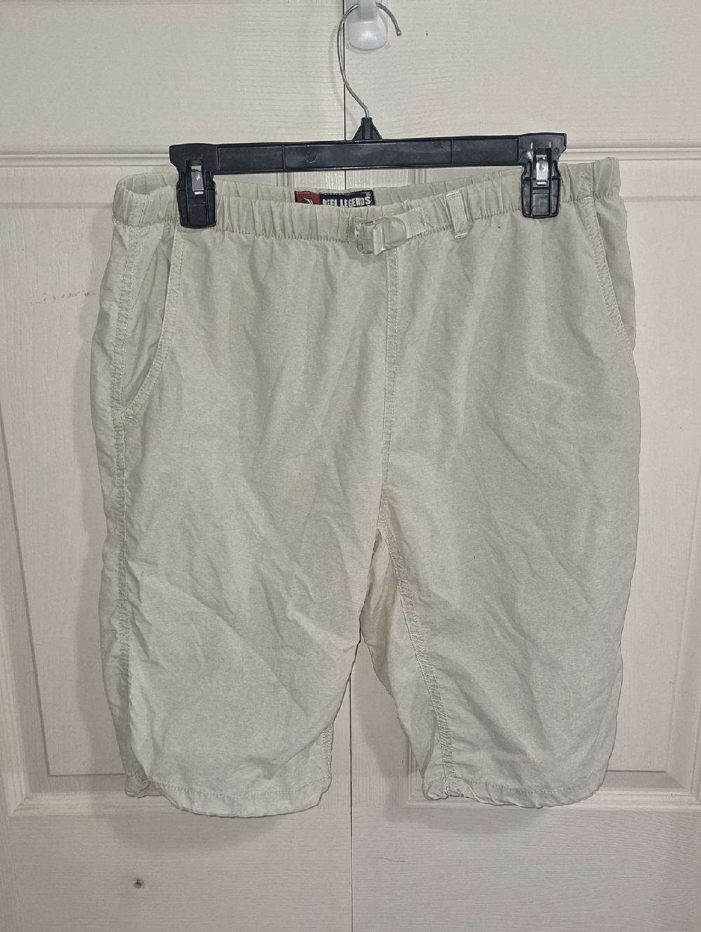 Reel Legends Elastic Waist Nylon Shorts - M - Light Beige - Fishing